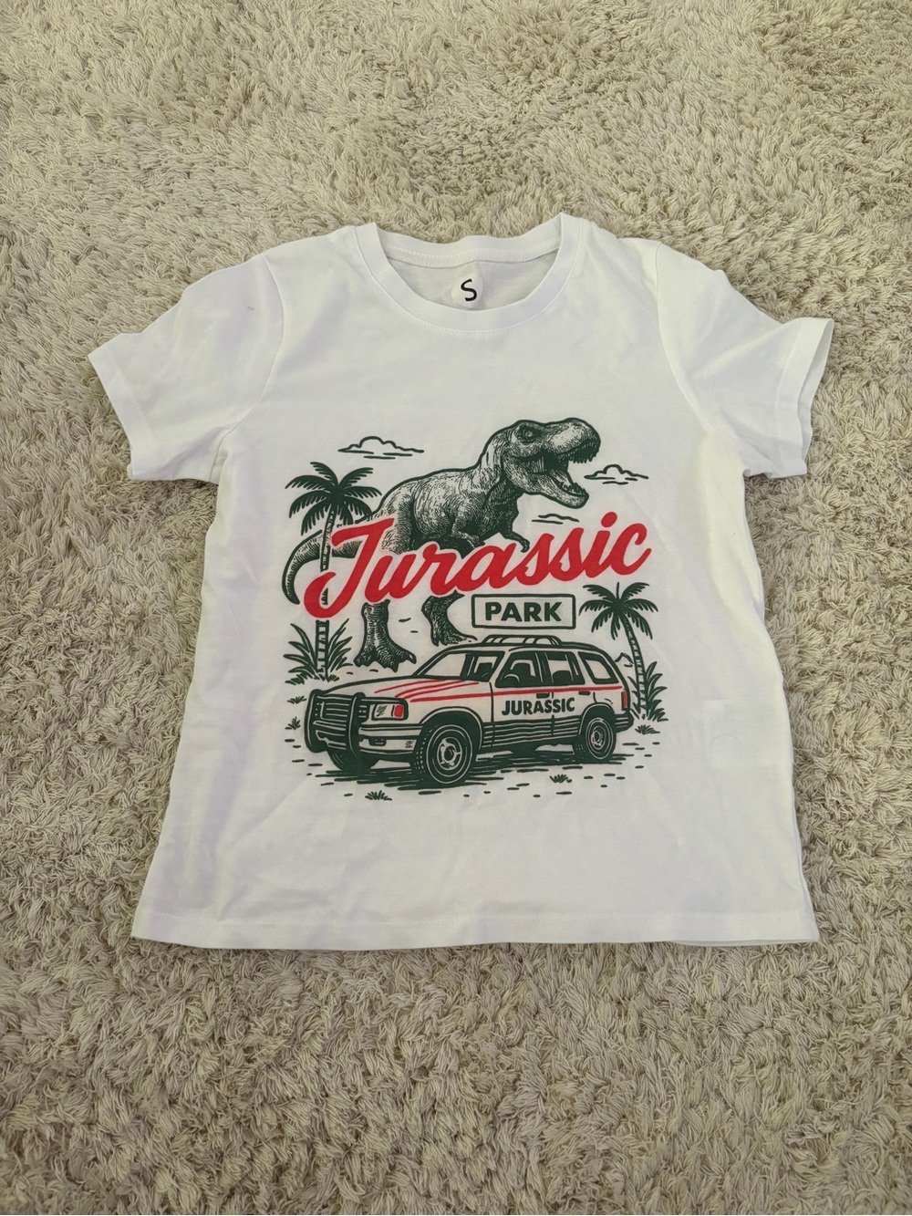 Jurassic Park White Kids Graphic Tee